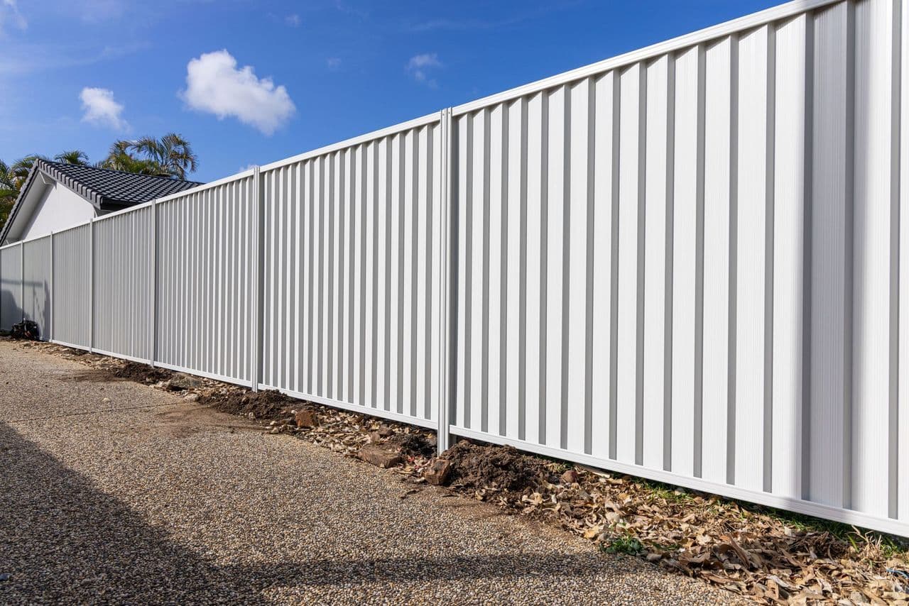 Completed Colorbond fence with clean lines